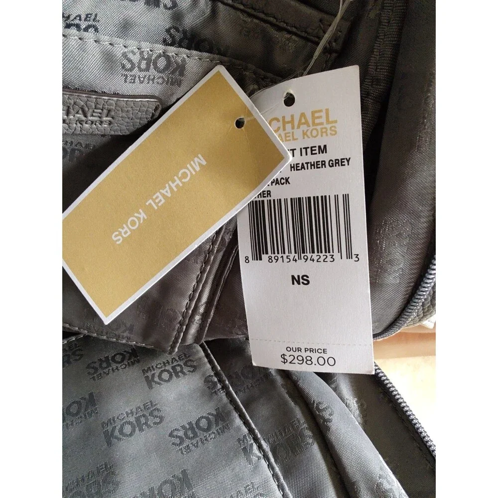 New with tags Women's Rare Michael Kors Leather Gray Backpack Limited Edition